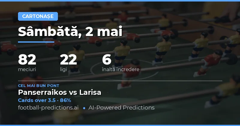 Pregătire pentru Pariurile pe Cartonașele Galbene pe 2 Mai 2026