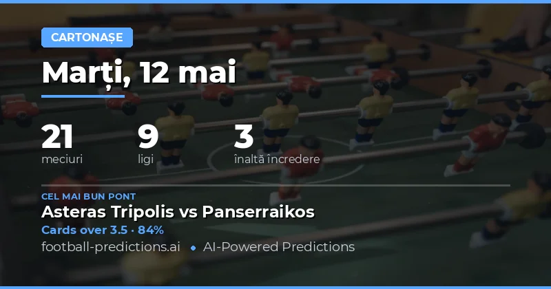 Pariuri pe Cartonașe Galbene: Ghidul Tău pentru 12 Mai 2026