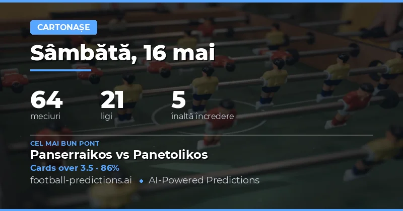 Predicții Detaliate pentru Pariurile pe Cartonașe Galbene