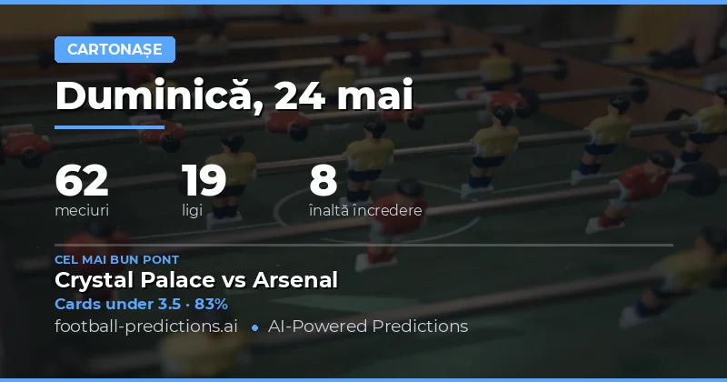 Prevederi pentru numărul de cartonașe galbene la fotbal