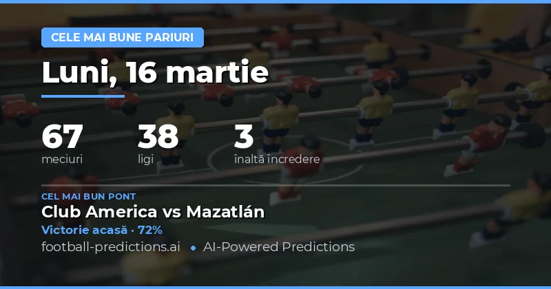 Pariuri de valoare predicții 16 martie 2026