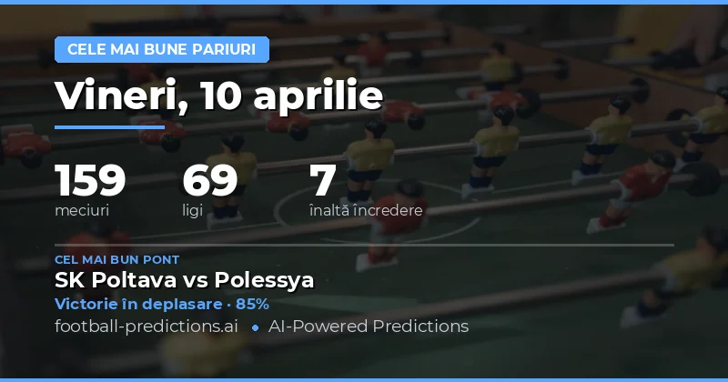 Predictii Best Value Bets – 10 Aprilie 2026