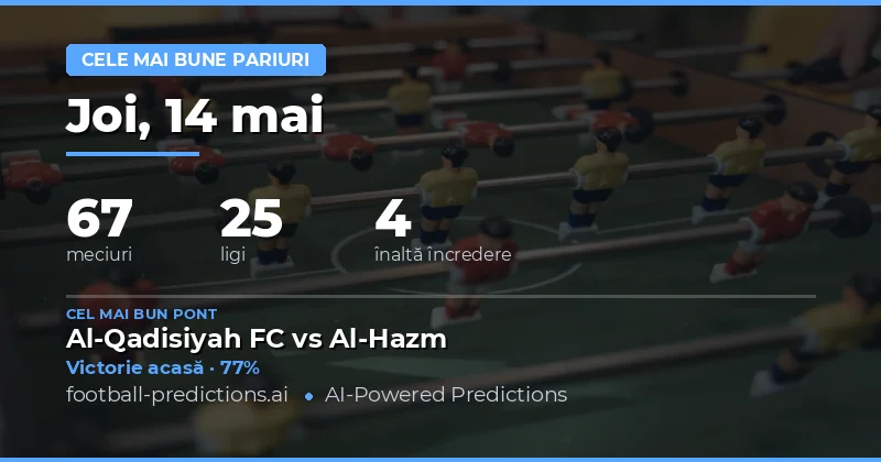 Predicții Mize de Valoare pentru 14 Mai 2026