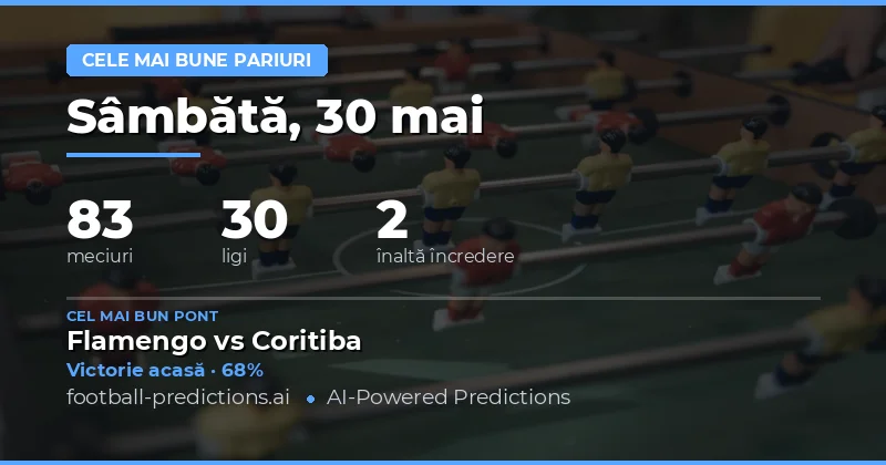 Predicții și Mize de Valoare pentru 30 Mai 2026