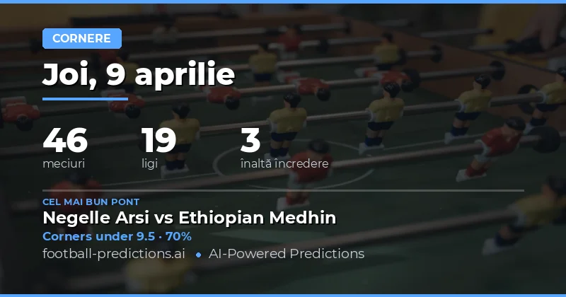 Analiză generală a meciurilor de pe 9 aprilie 2026