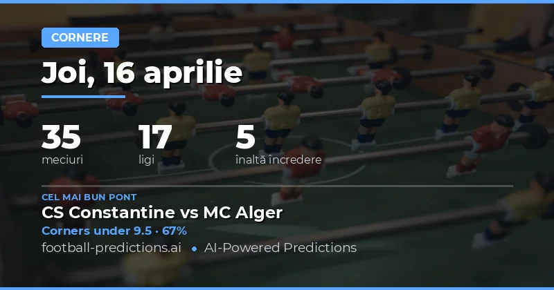 Analiza generală a meciurilor din 16 Aprilie 2026