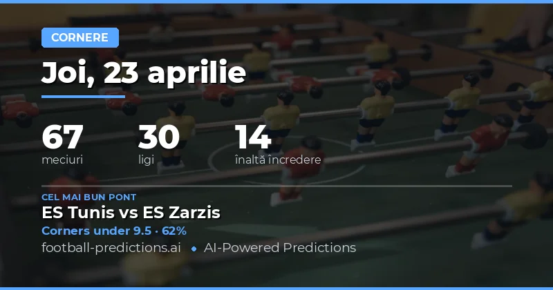 Predictii Cornere Over/Under – 23 Aprilie 2026
