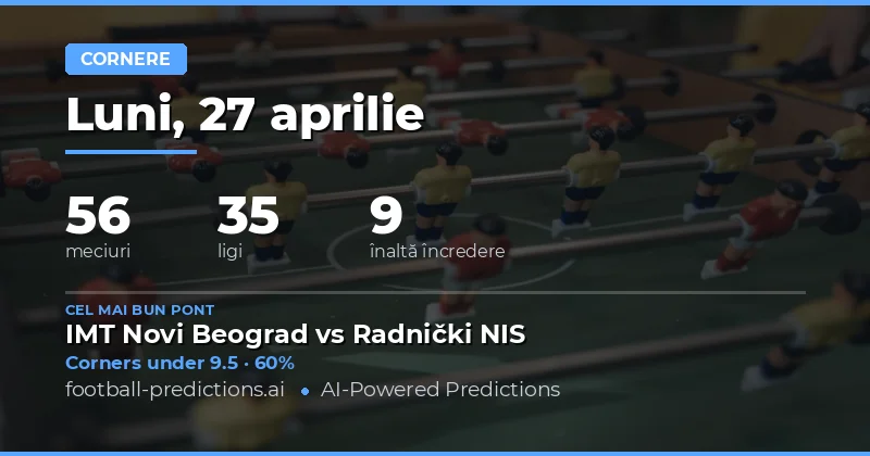 Predictii Detaliate pentru Pariurile pe Cornere