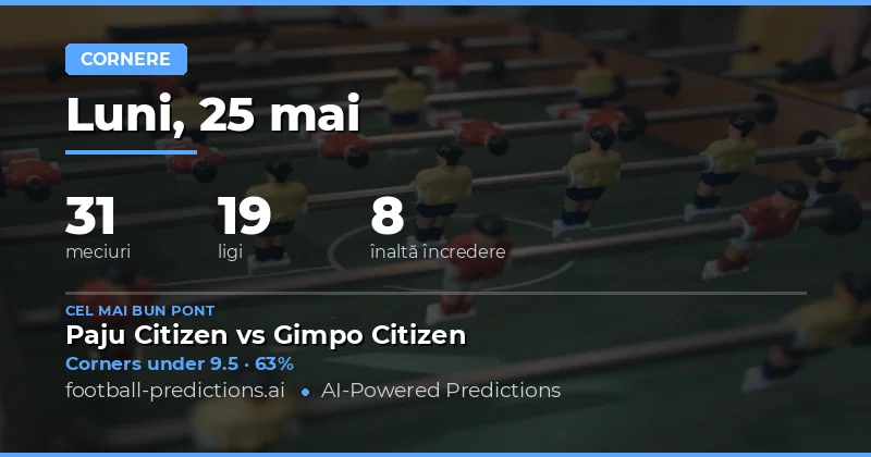 Pregătire pentru Piața de Cornere pe 25 Mai 2026