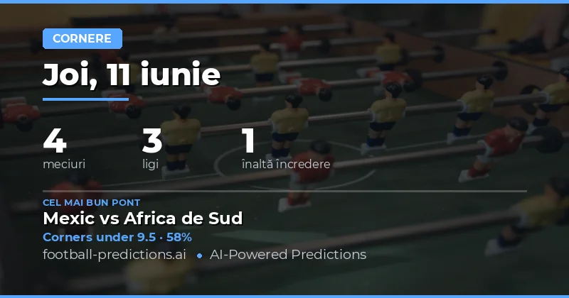 Top Corners O/U Picks pentru 11 Iun 2026