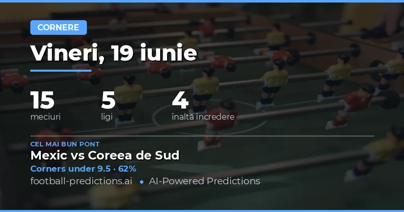 Top Corners O/U Picks (19 Jun 2026)