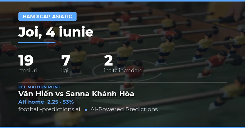 Introducere în Ponturile Asian Handicap pentru 4 Iunie 2026