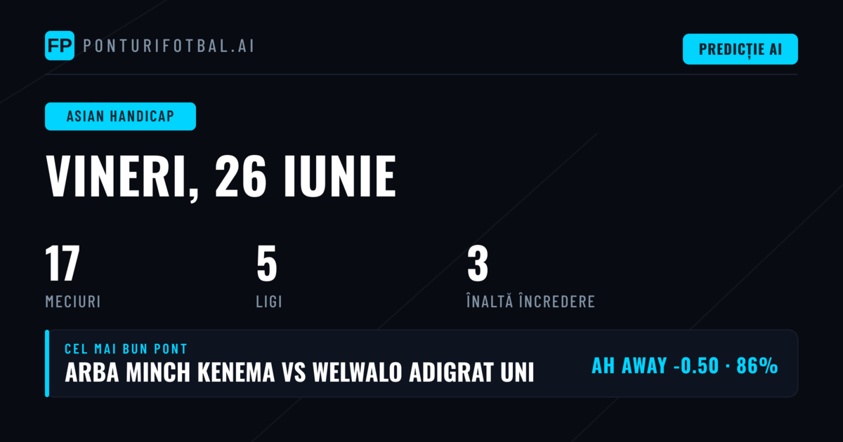 Top AH Picks pentru 26 Iun 2026