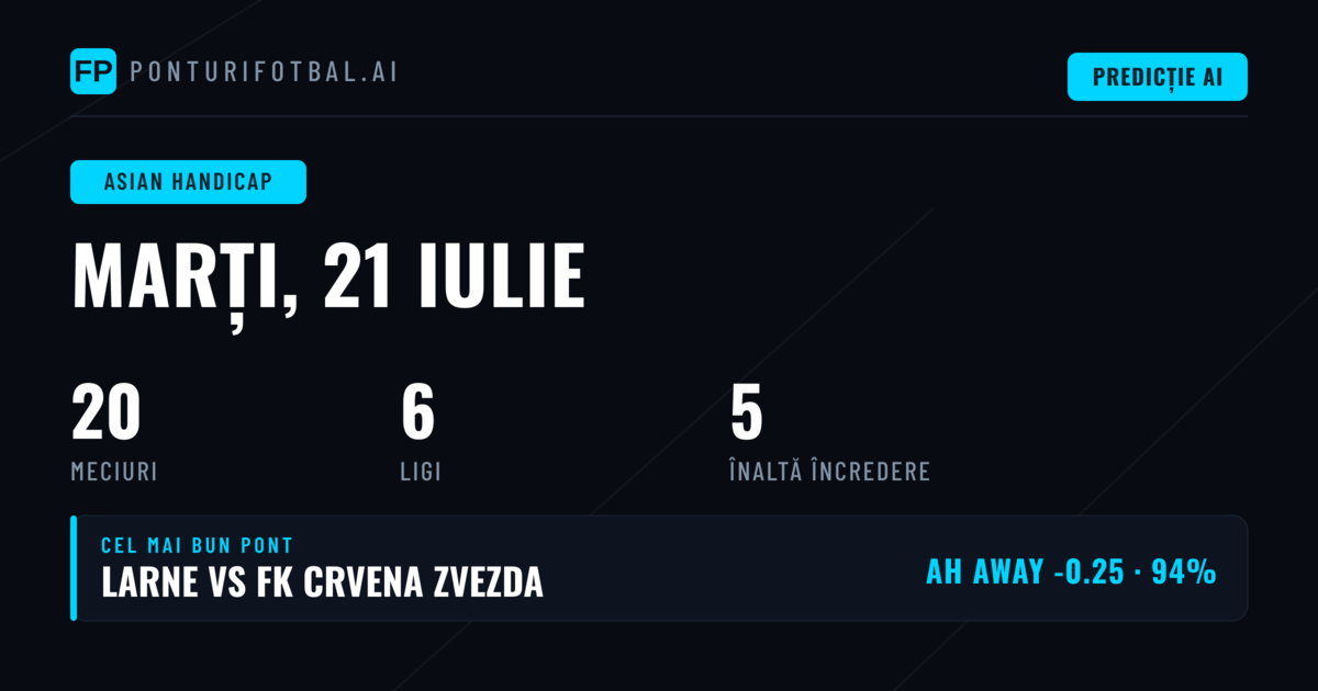Top AH Picks pentru 21 Iul 2026