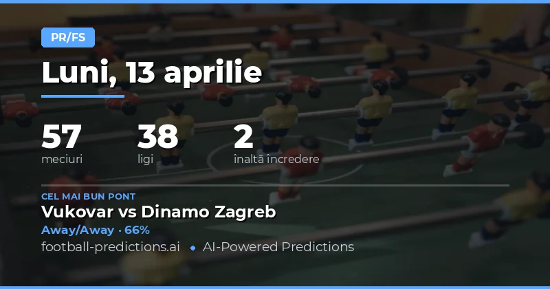 Predictii HT/FT – 13 Aprilie 2026