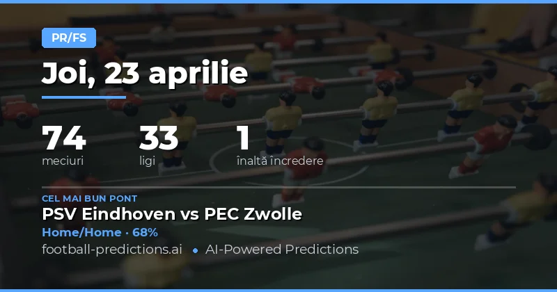 Predictii HT/FT pentru 23 aprilie 2026