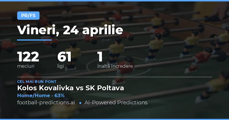 Analiză completă a pariurilor Half Time / Full Time pentru 24 Apr 2026