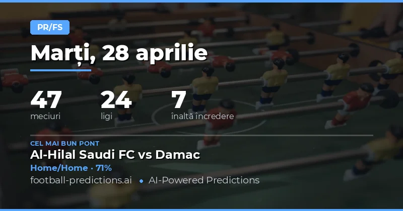 Pregătire pentru Meciurile din 28 Aprilie 2026