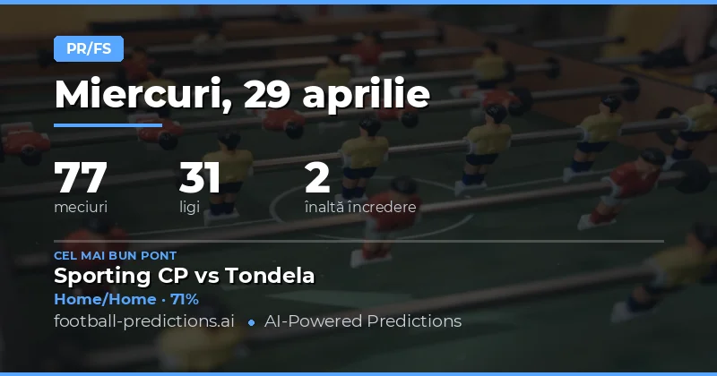 Previziuni Half Time / Full Time: Ghid complet pentru 29 Aprilie 2026