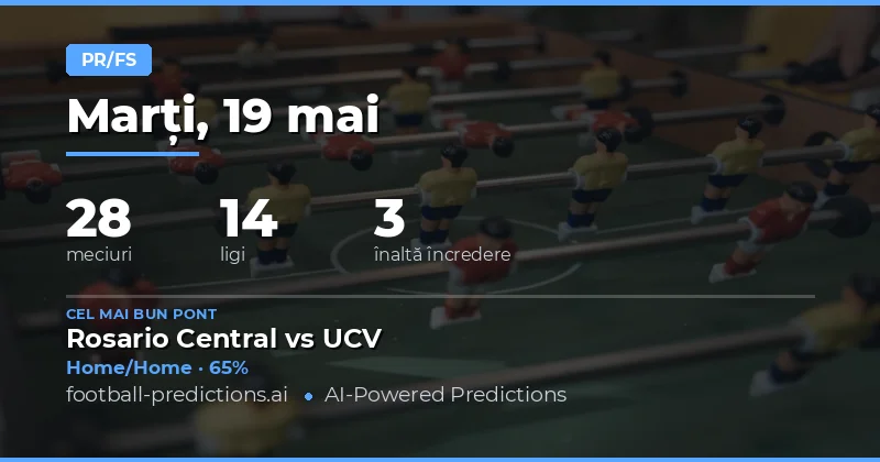 Pregătire pentru pariurile Half Time / Full Time pe 19 Mai 2026