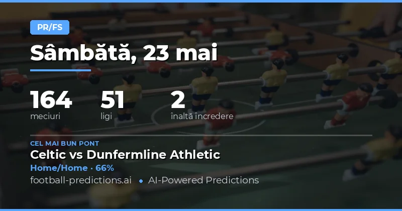 Ghid Complet pentru Pariurile Half Time / Full Time pe 23 May 2026