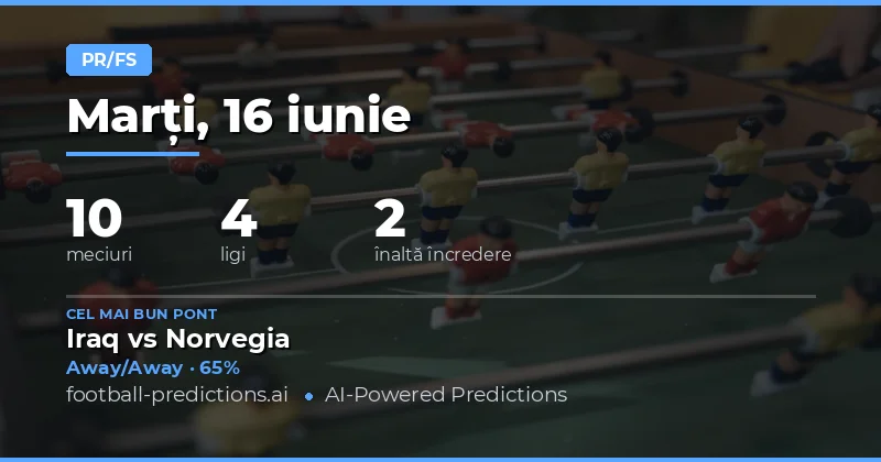 Analiza Pieței HT/FT pentru 16 Iunie 2026