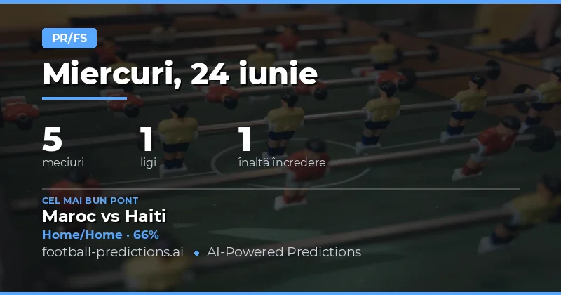 Top Ponturi HT/FT pentru 24 Iun 2026