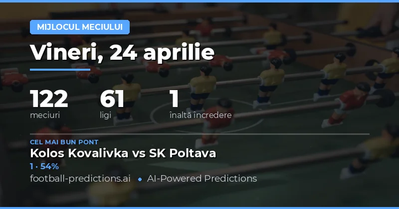 Analiză Detaliată a Predicțiilor la Half Time Result pentru 24 Apr 2026