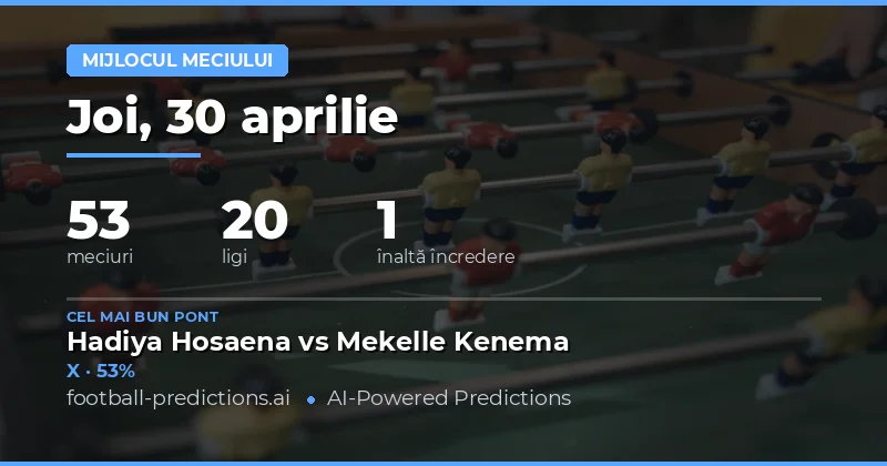 Pariuri Pe Rezultate La Pauza Pentru 30 Aprilie 2026