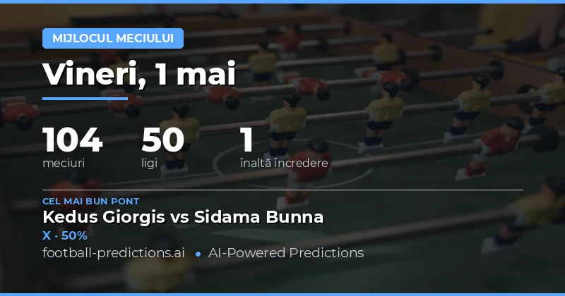 Predicții Rezultat la Pauza pentru 1 Mai 2026