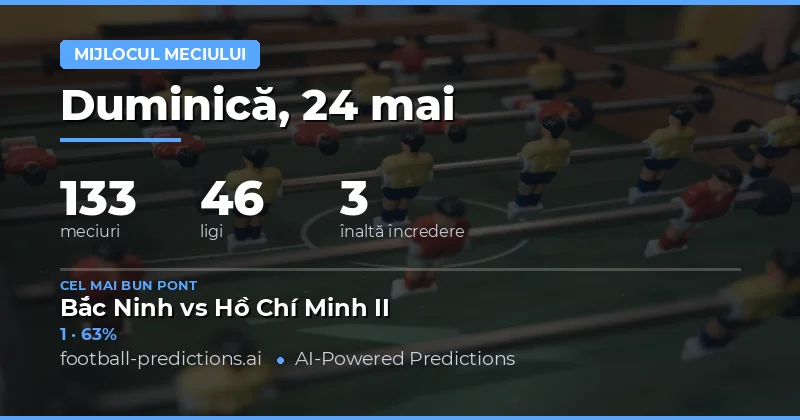 Pregătire pentru Meciurile din 24 Mai 2026