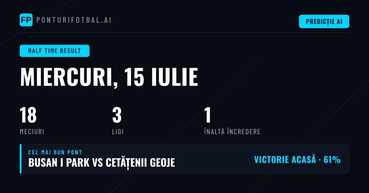 Top Selecții HT pentru 15 Iul 2026