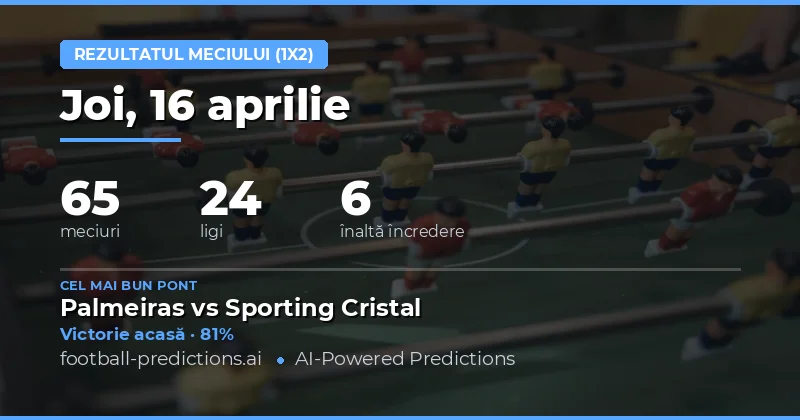 Predictii meciuri 1X2 – 16 Aprilie 2026