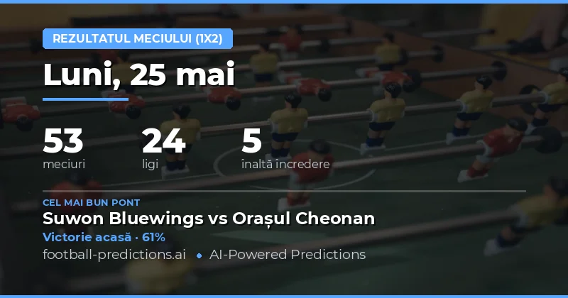 Predictii Detaliate pentru Meciurile din 25 Mai 2026