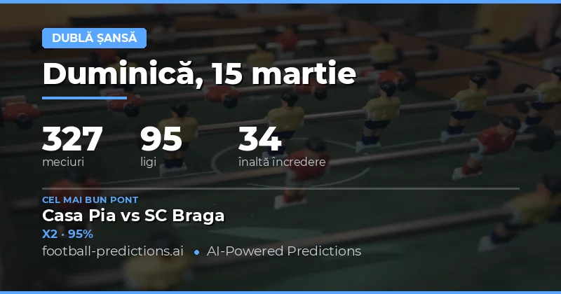 Șansă dublă predicții 15 martie 2026