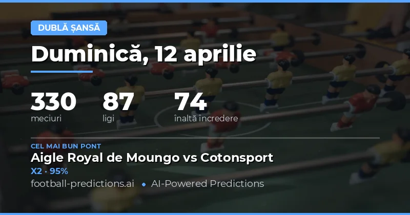 Predictii Double Chance – 12 Aprilie 2026