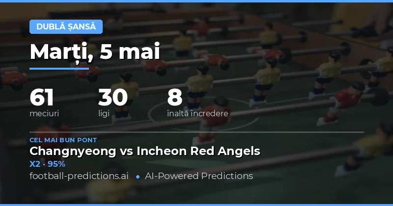 Prevederi Double Chance pentru 5 Mai 2026