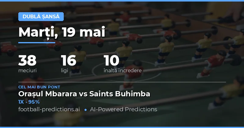 Pronosticuri Footbal pentru 19 Mai 2026