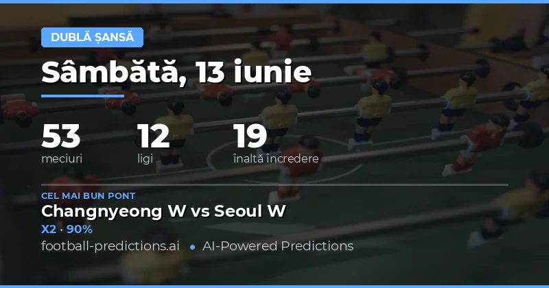 Top DC Picks pentru 13 Iun 2026