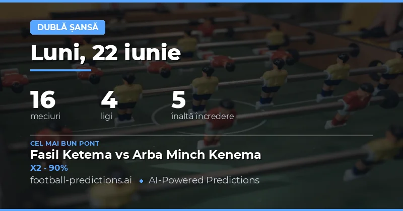 Cele mai bune ponturi DC pentru 22 iun 2026