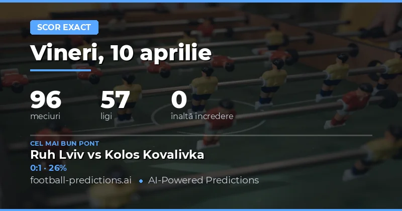 Analiză generală a meciurilor din 10 aprilie 2026