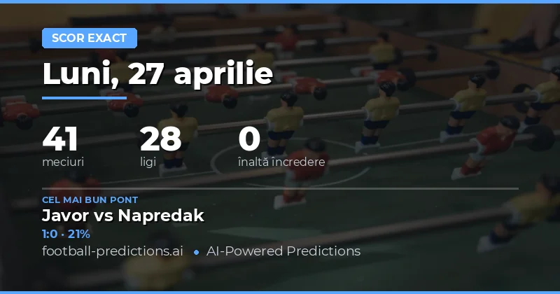 Pregătire pentru Parile pe Scorul Exact din 27 Aprilie 2026