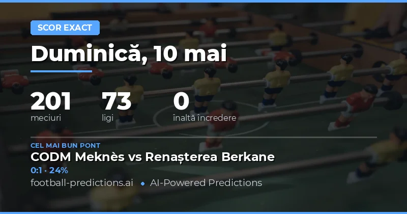 Pregătire pentru Maratonul de Meciuri din 10 Mai 2026
