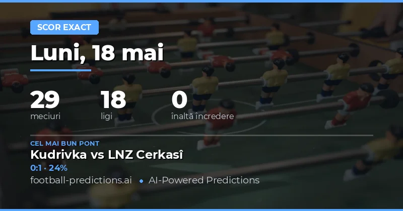 Pregătire pentru 29 de meciuri cheie pe 18 Mai 2026