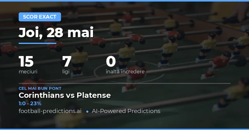 Predicții Scor Exact pentru Fotbalul Zilei de 28 Mai 2026