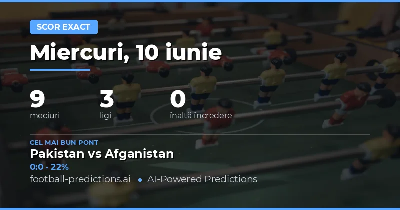 Introducere în Predicțiile de Scor Exact pentru 11 Iunie 2026