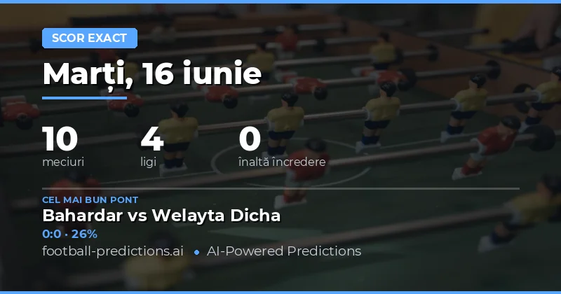 Analiză Meciuri CS pentru 16 Iunie 2026