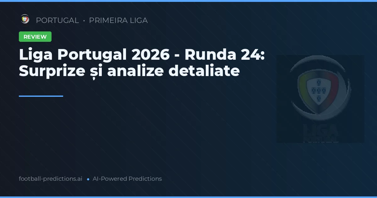 Liga Portugal 2026 - Runda 24: Surprize și analize detaliate