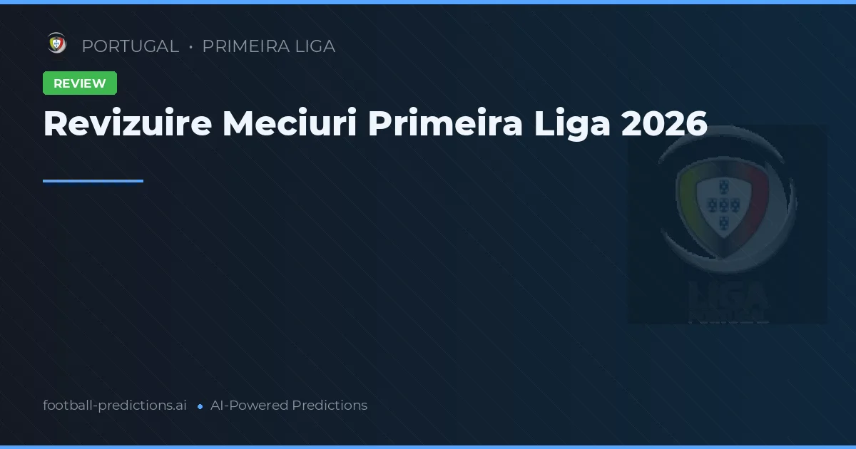 Revizuire Meciuri Primeira Liga 2026