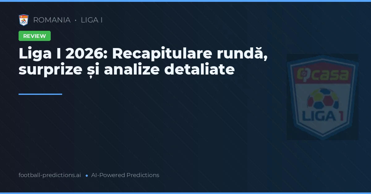 Liga I 2026: Recapitulare rundă, surprize și analize detaliate